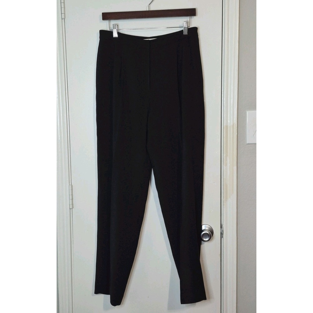 Amanda Smith Suits Fully Lined Black Pants Size 12 Preppy Dressy Minimalist